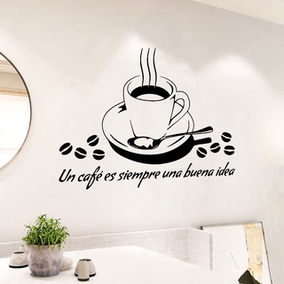 Giấy dán tường trang trí phòng hình tách cà phê