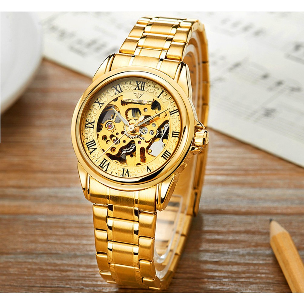 [Freeship đơn từ 150K] ĐỒNG HỒ CƠ NAM AUTOMATIC FNGEEN DÂY THÉP KHÔNG GỈ CAO CẤP | BigBuy360 - bigbuy360.vn