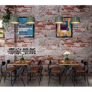 DECAL 1M PVC giấy dán tường khổ 45cm (có sẵn keo dán) – GẠCH ĐỎ PHỐ CỔ X-MĂNG DT160