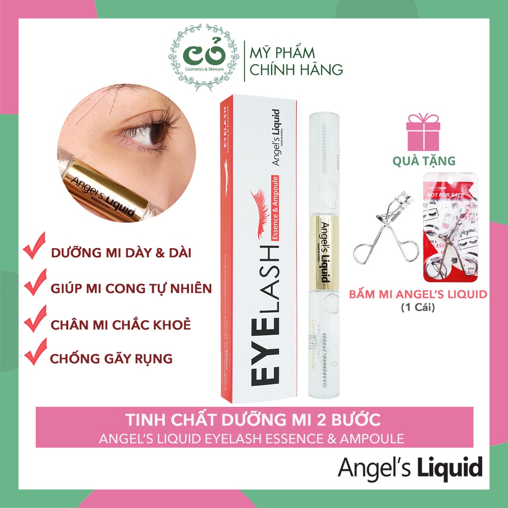 Tinh Chất Dưỡng Dài Và Dày Mi Angel Liquid 2 Bước Eyelash Essence 5g và Ampoule 5g