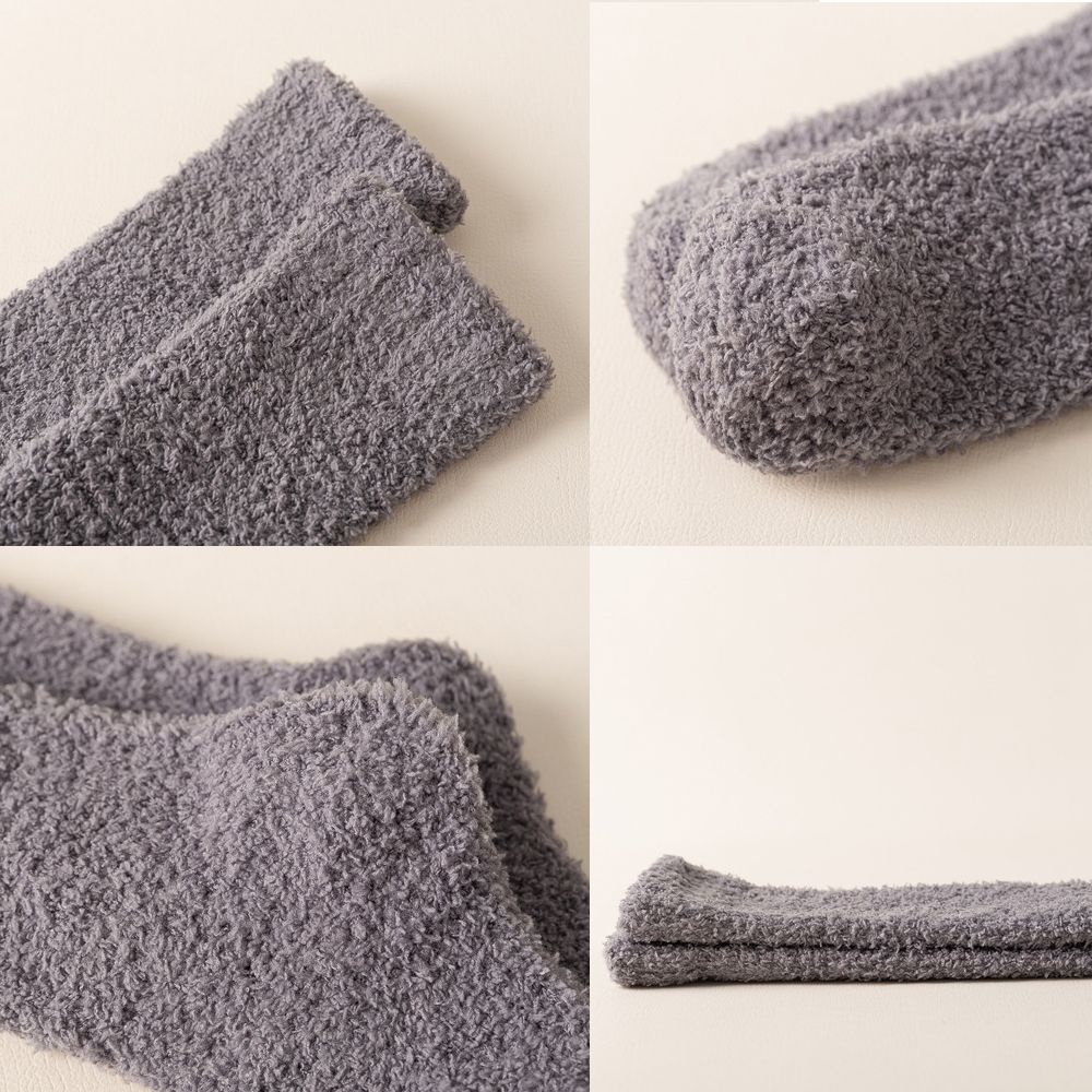 Vớ Nhung San Hô Dày Mềm Mại Thoáng Khí Giữ Ấm Mùa Đông Nhiều Màu Sắc Thời Trang Cho Nam Và Nữ