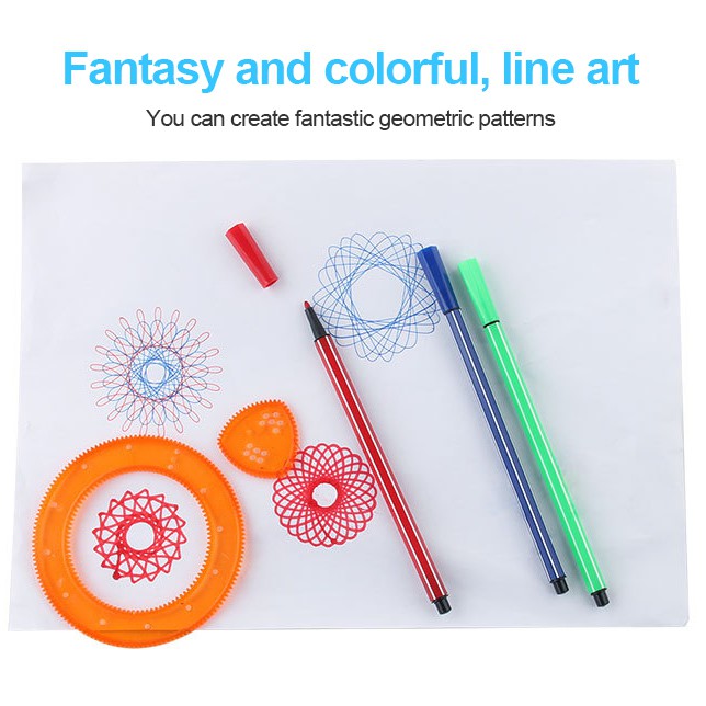 ⌂⌂ Art painting template kaleidoscope puzzle teaching stationery painting set 【Goob】