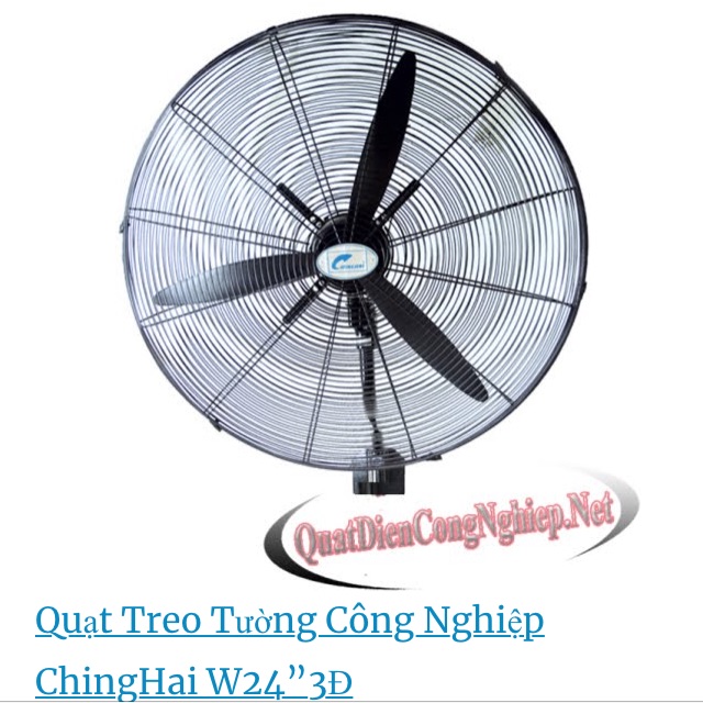 Quạt treo công nghiệp 24, 3 cánh đen Chinghai