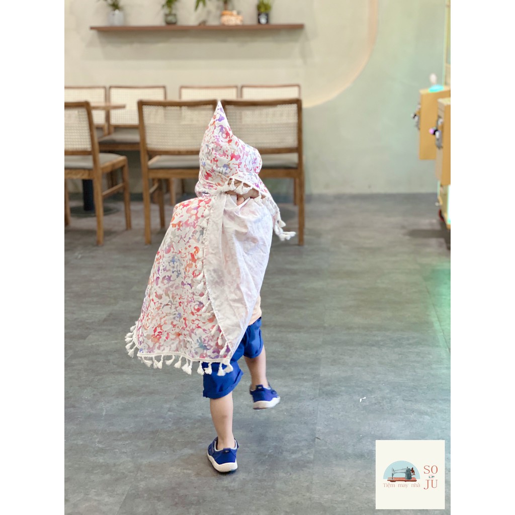Áo Choàng PONCHO  Chống Nắng, Chống Gió Cho Bé Cánh Dơi THIẾT KẾ