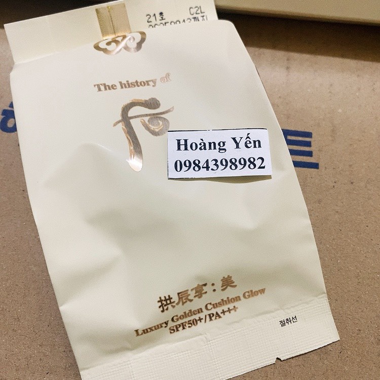 [MỚI NHẤT] Bộ phấn nước đông y whoo vàng Whoo GongJinhYang Mi Luxury Golden Cushion - nội địa Hàn Quốc