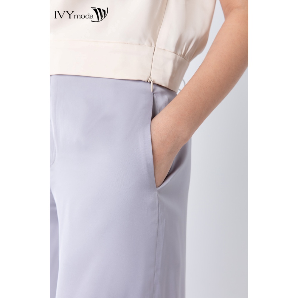 Quần culottes lụa nữ IVY moda MS 21M6692