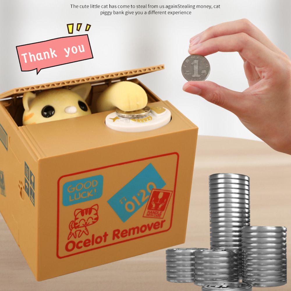 Hộp Đựng Tiền Xu Tự Động Hình Gấu Trúc / Mèo Stealing Dễ Thương Cho Bé