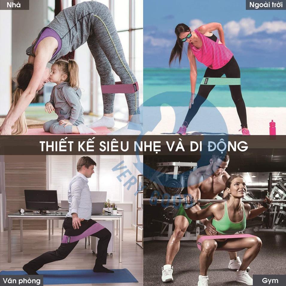 Dây kháng lực tập gym, dây kháng lực tập mông tay chân đùi dây vải Power mini Band đàn hồi phụ kiện tập gym SP002