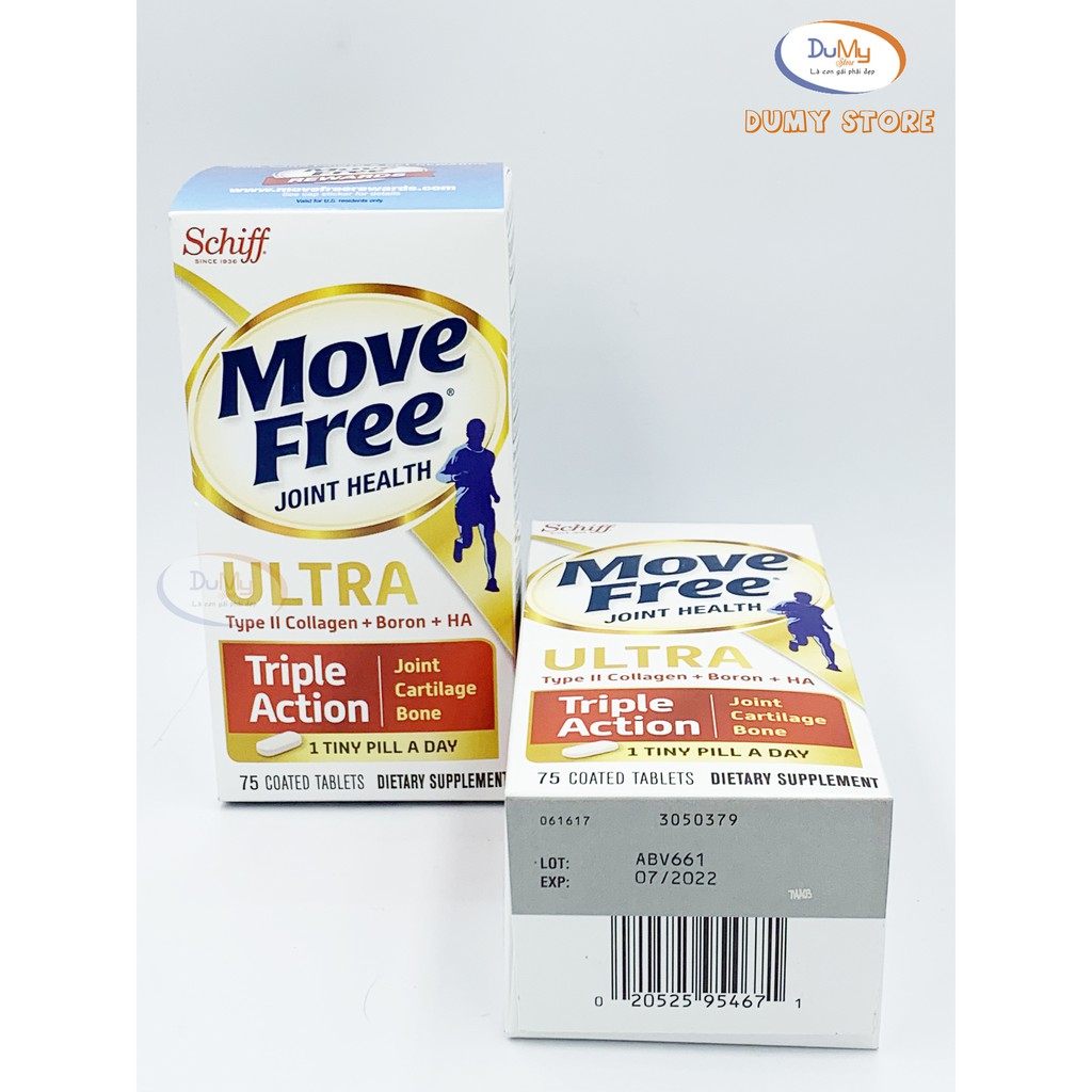 ( Vỏ hộp để đựng) viên MOVE FREE ULTRA 75 VIÊN MỸ