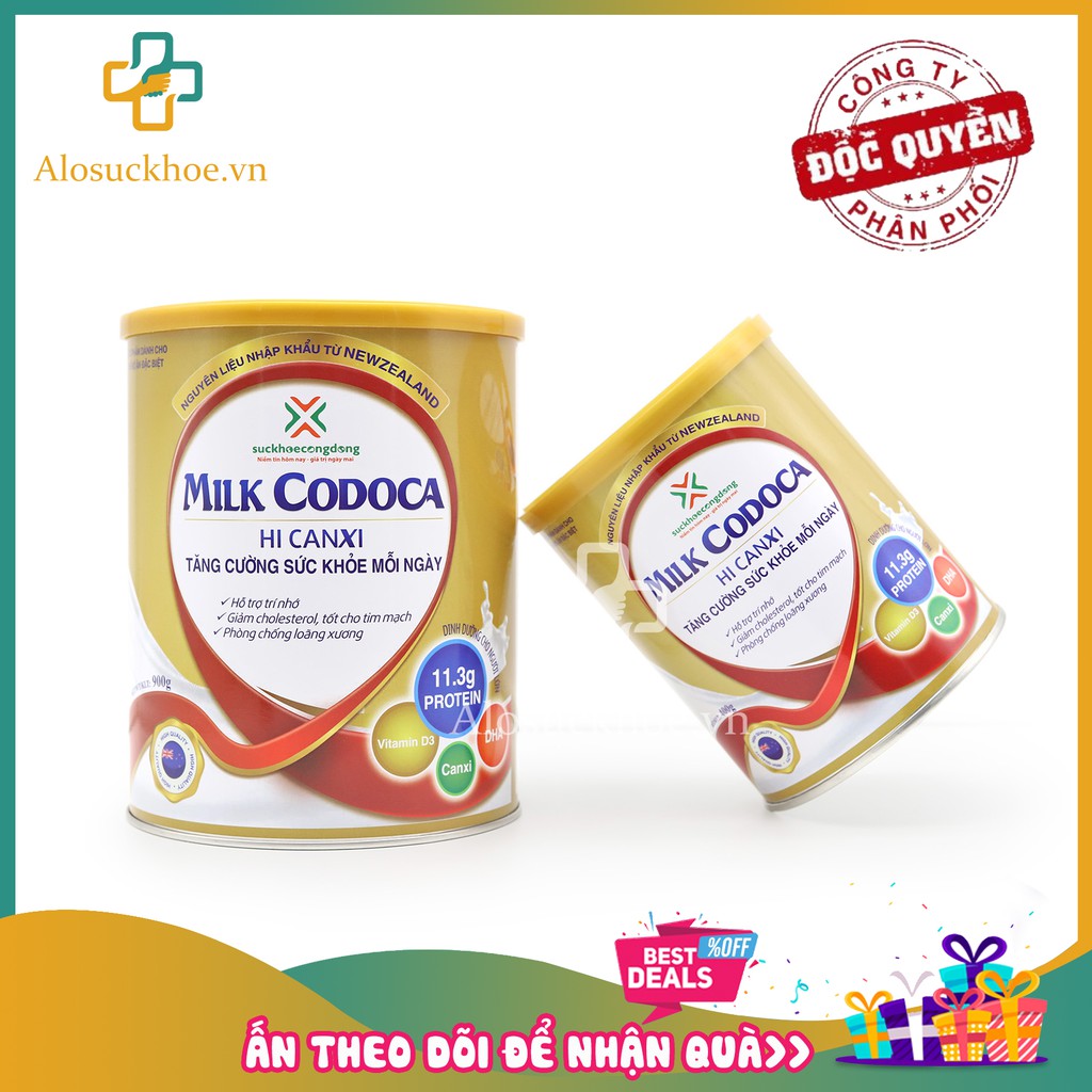 [CHÍNH HÃNG] Milk Codoca Hi Canxi 900g - Sữa tốt cho tim mạch và phòng chống loãng xương | Thế Giới Skin Care
