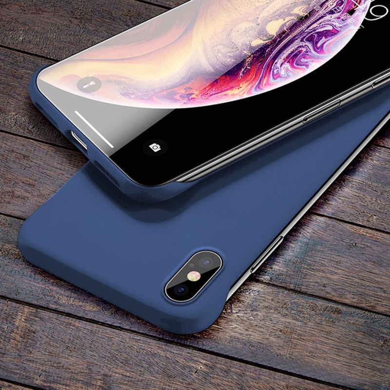 Ốp Điện Thoại PC Cứng Không Viền Chống Sốc Màu Kẹo Cho iPhone XS MAX XR X