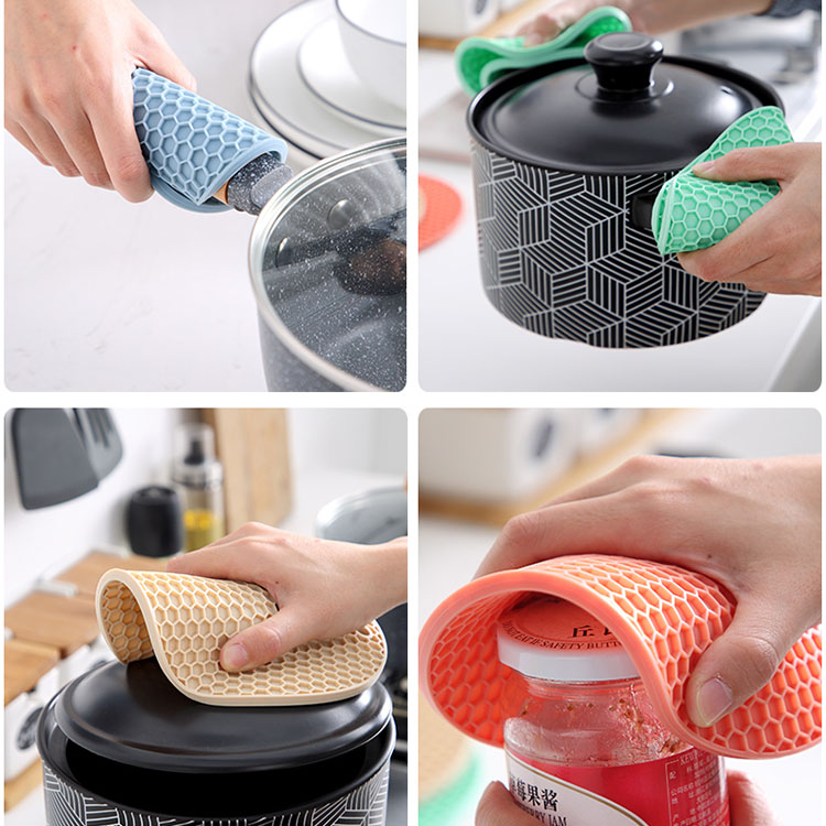 Thảm tròn silicon chịu nhiệt dùng để lót bàn ăn tùy chọn màu sắc