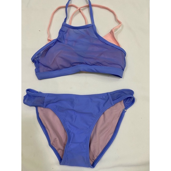Bộ bikini hồng phối ren xanh Xhilaration  - Thanh lý vnxk
