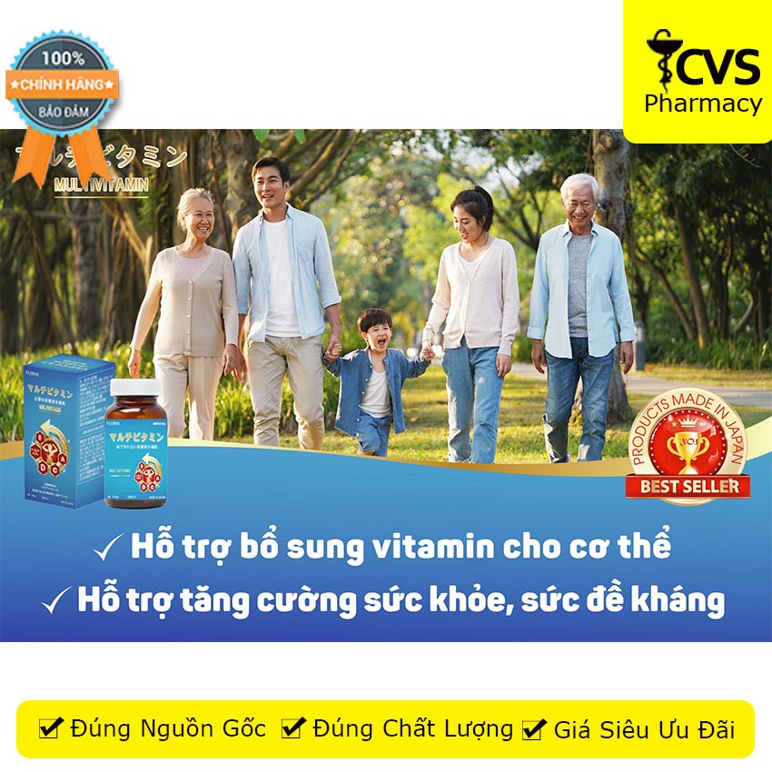 MULTIVITAMIN FUJINA NHẬT BẢN 30 viên hỗ trợ tăng cường &amp; bảo vệ sức khỏe của mắt - Cvspharmacy