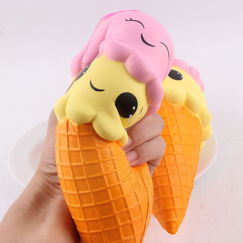 Đồ chơi Squishy cây kem ốc quế xinh xắn giảm căng thẳng - kem ốc quế 22cm kèm bao bì