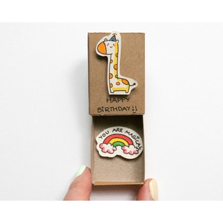 Thiệp Sinh Nhật Hộp Diêm Giraffe You Are Magical