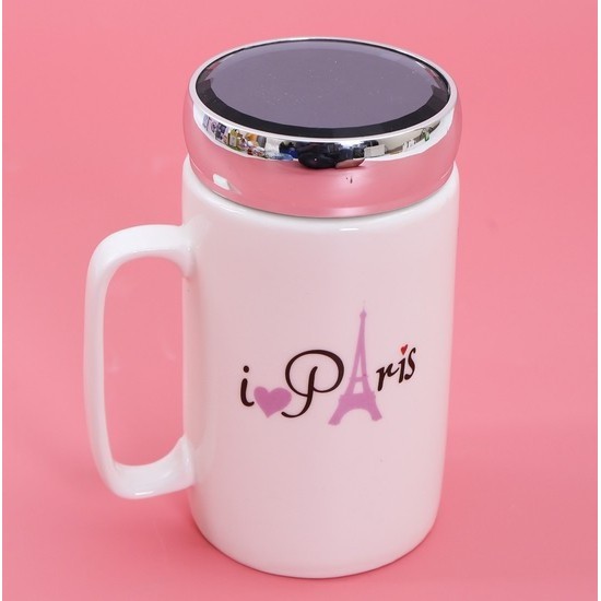 Ly sứ giữ nhiệt có nắp đậy cao cấp