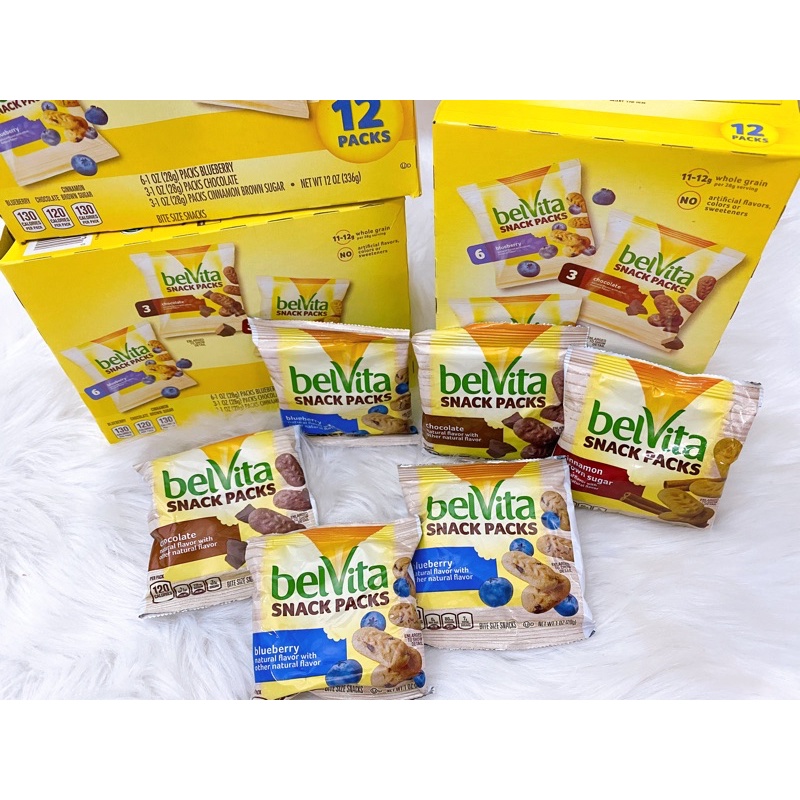 [HÀNG MỸ] Bánh yến mạch Belvita dạng gói Mini 28gram.