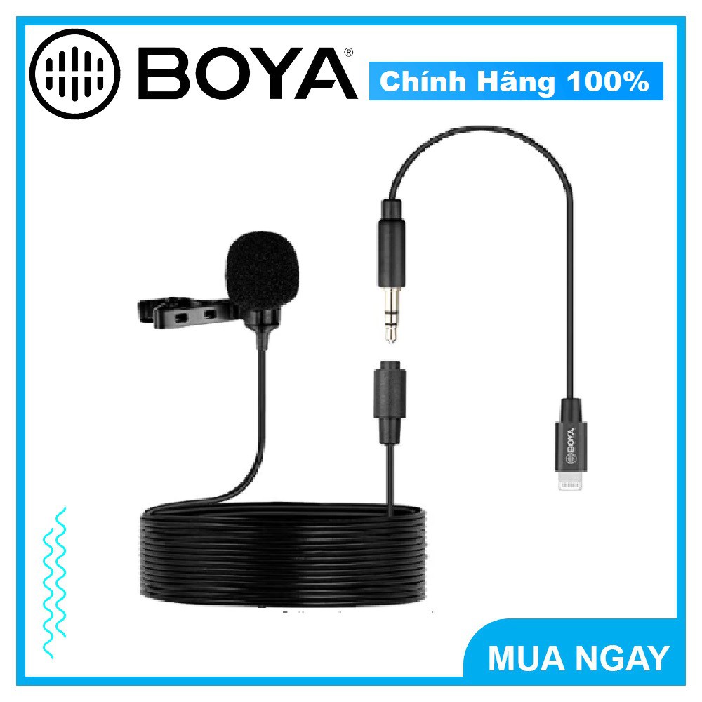 [Mã ELHACE giảm 4% đơn 300K] BOYA BY-M2 - Hàng Chính Hãng - Mic thu âm cổng Lightning dành cho điện thoại iPhone