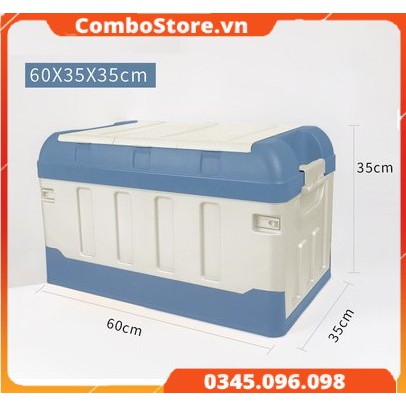 Thùng đựng đồ ô tô gấp gọn - hộp đựng đồ cốp xe hơi đa năng 75 lít