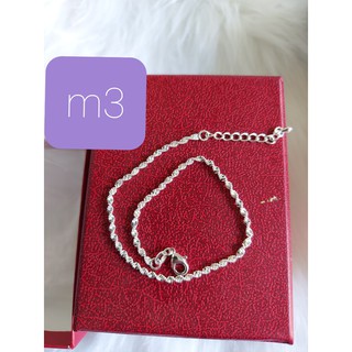 lắc chân mạ bạc 925