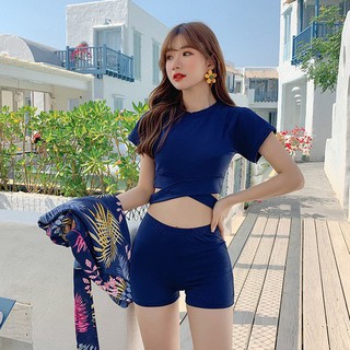 Bộ Đồ Bơi Mỏng Ba Mảnh Che Bụng Phong Cách Hàn Quốc 2021 Cho Nữ