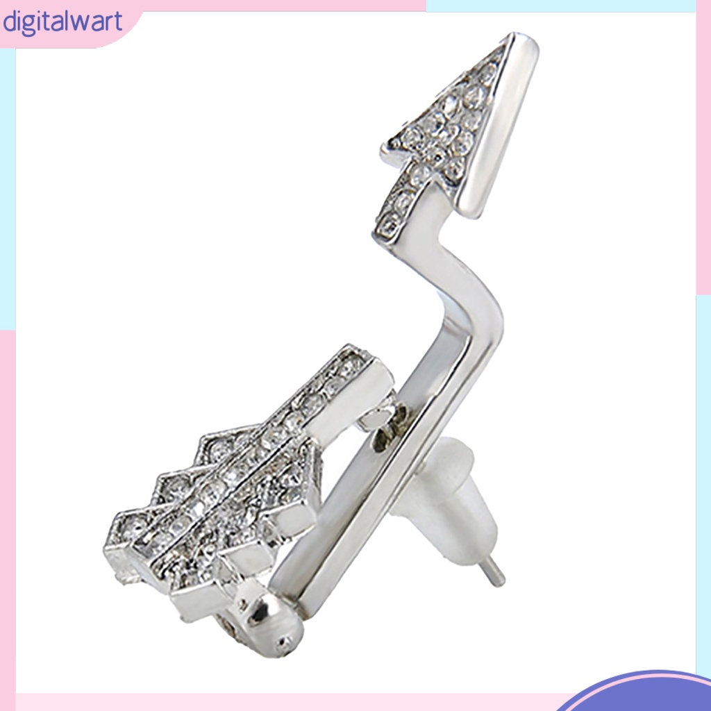 Khuyên tai đơn hình mũi tên đính đá lấp lánh sang trọng độc đáo dành cho nữ