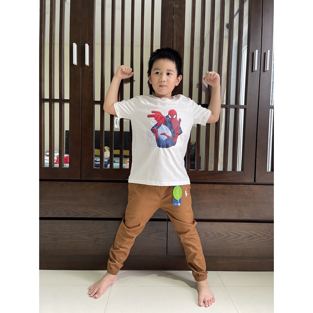 Quần dài bé trai chất kaki quần jogger Dragon Kids