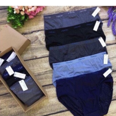 Hộp 5 sịp chéo thông hơi co giãn thoáng mát