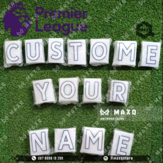 Tùy chỉnh NAME FONT PREMIER LEAGUE chính hãng màu trắng