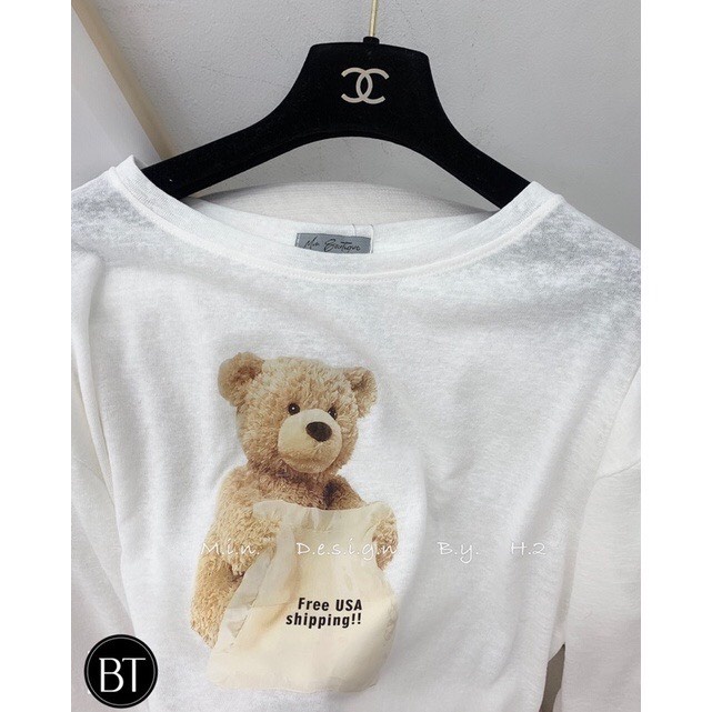 Set coton giấy in hình gấu