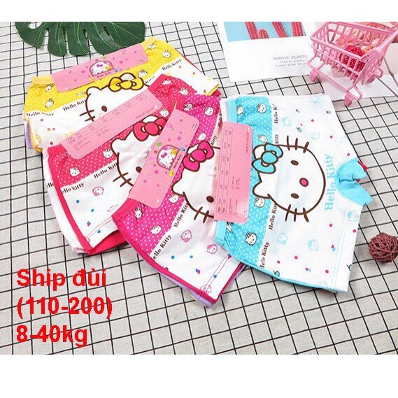 Combo 3 quần chip đùi bé gái mặc váy đầm thun cotton xinh mát