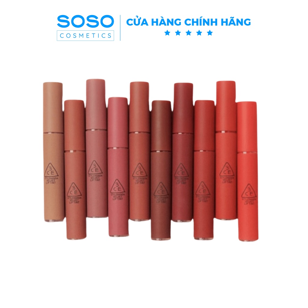 Son Kem Lì 3CE Stylenanda Velvet Lip Tint Son Hàn Quốc Chính Hãng (CHUẨN AUTH) - SOSO COSMETIC