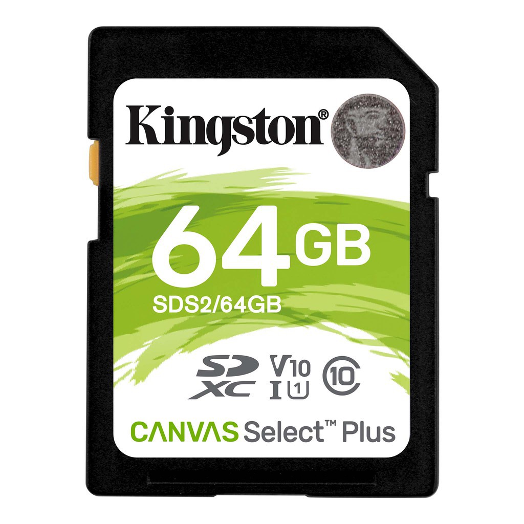 Thẻ nhớ Kingston Canvas Select Plus cho Máy ảnh Video HD 1080p và 4K SDS2 (32GB / 64GB / 128GB / 256GB)