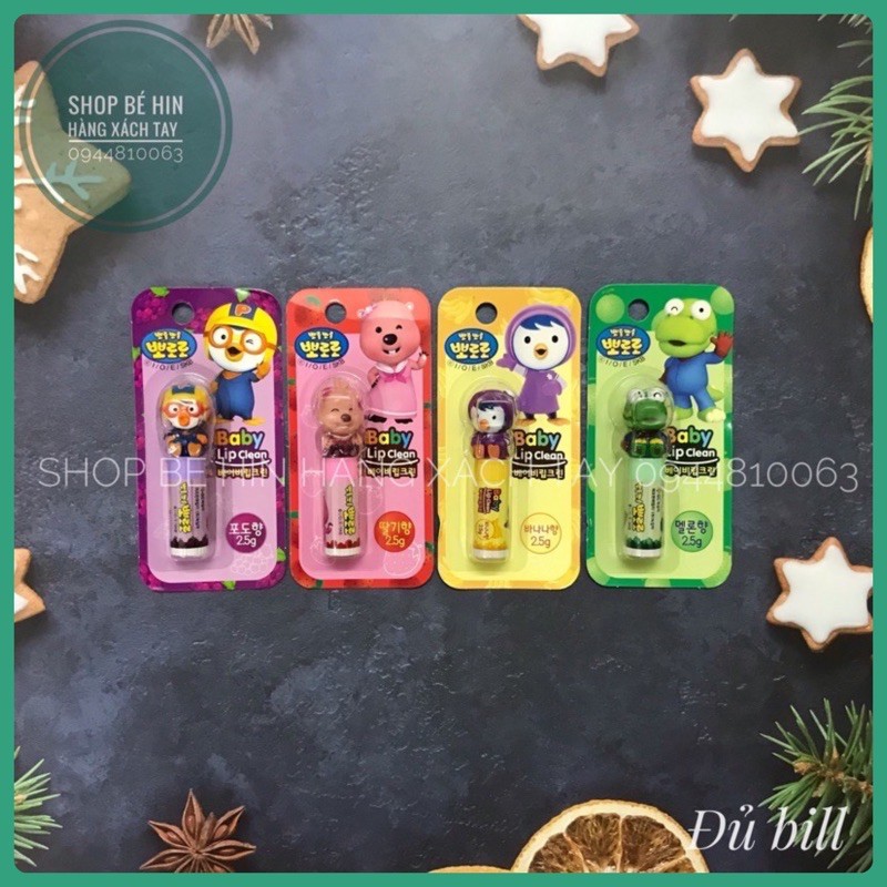 Son dưỡng môi trẻ em PORORO, son dưỡng môi chống nẻ cho bé số 1 Hàn Quốc