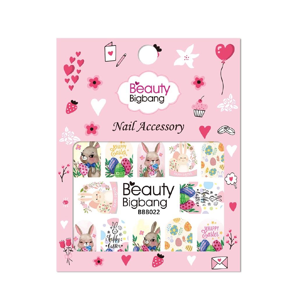 [Hàng mới về] Tấm sticker dán trang trí móng tay beautybigbang