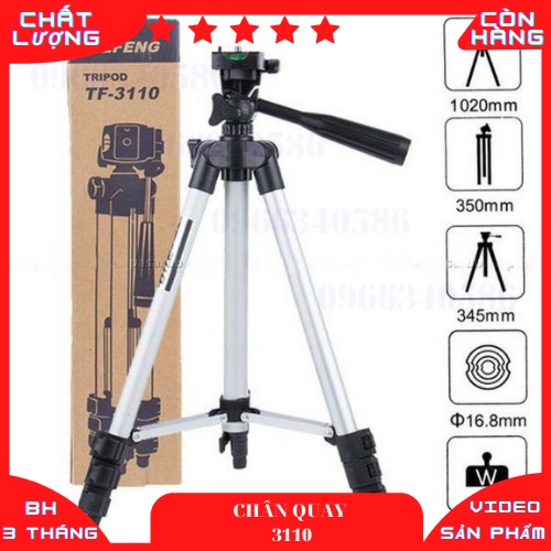 Combo 3 Món Chân Đế Chụp Hình Tripod TF-3110+ Kẹp Điện Thoại+ Remote Bluetooth