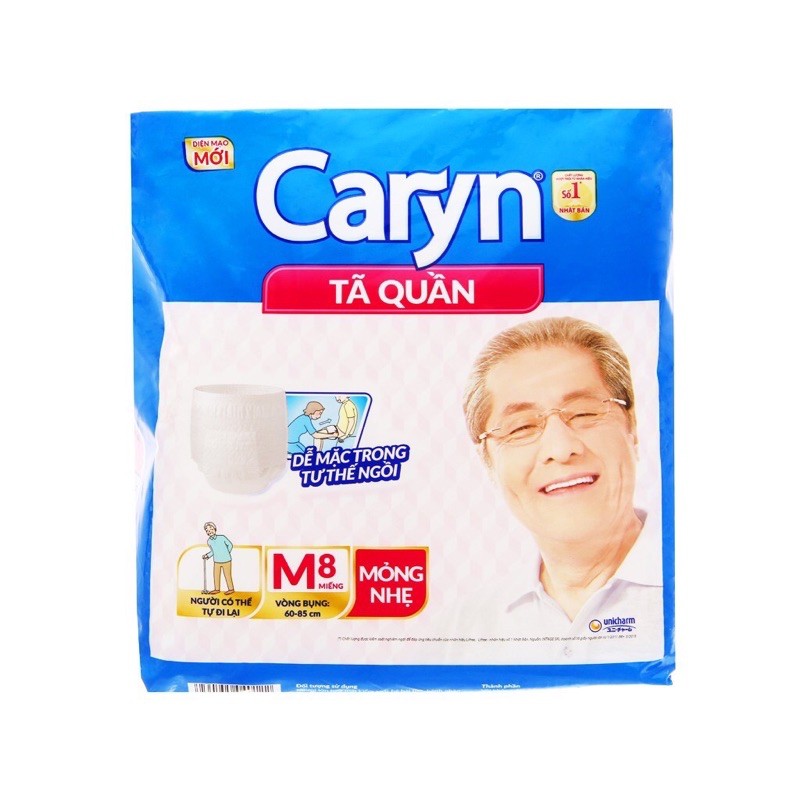 Tã quần Caryn người lớn size M (bán LẺ 1 cái) (vòng bụng 60-85cm)