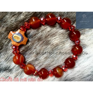 Tràng hạt, chuỗi Mân Côi đá mã não 10li