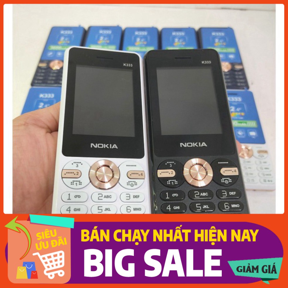 BIG SALE Điện thoại 4 sim NOKIA K333 - Thiết kế nhỏ gọn, bảo hành 12 tháng BIG SALE