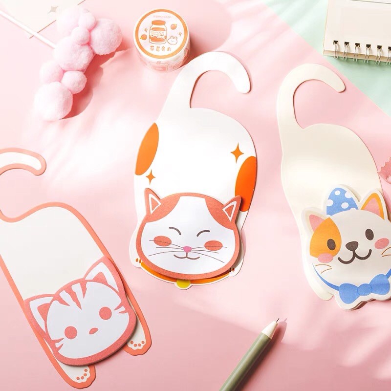 Giấy nhớ ngộ nghĩnh mèo tập thể dục