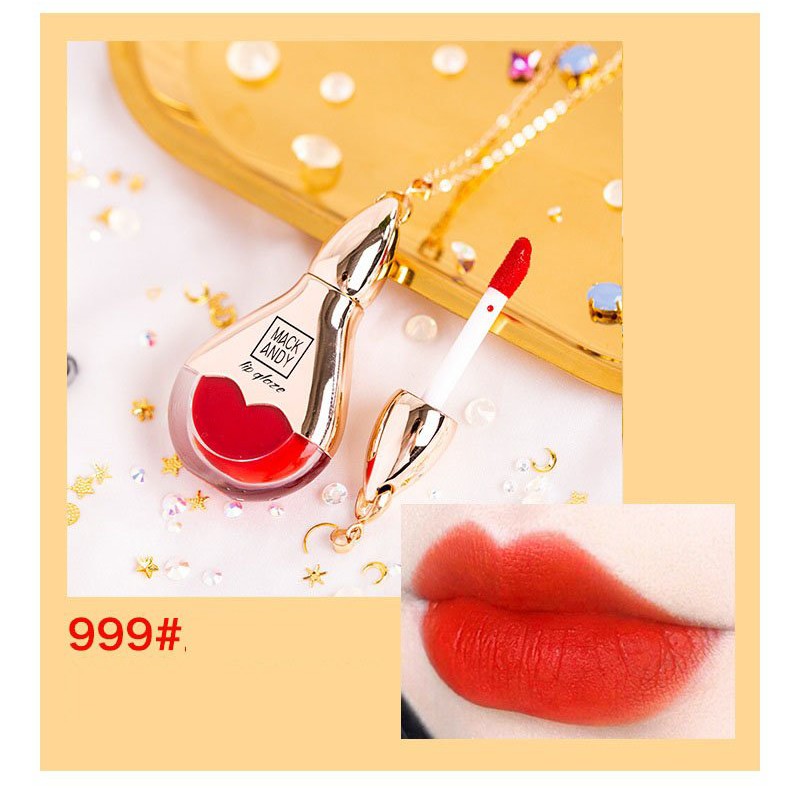 Son Kem Lì MACK ANDY Air Lip Glaze MK117 Thiết Kế Dây Chuyền Dễ Thương