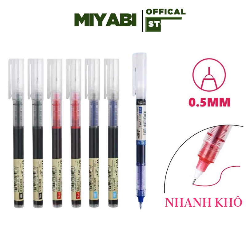 Đồ dùng học tập bút bi nước – ngòi kim – 1 cái – 0.5mm - văn phòng phẩm – dụng cụ học tập bút gel đen – MIYABI STORE
