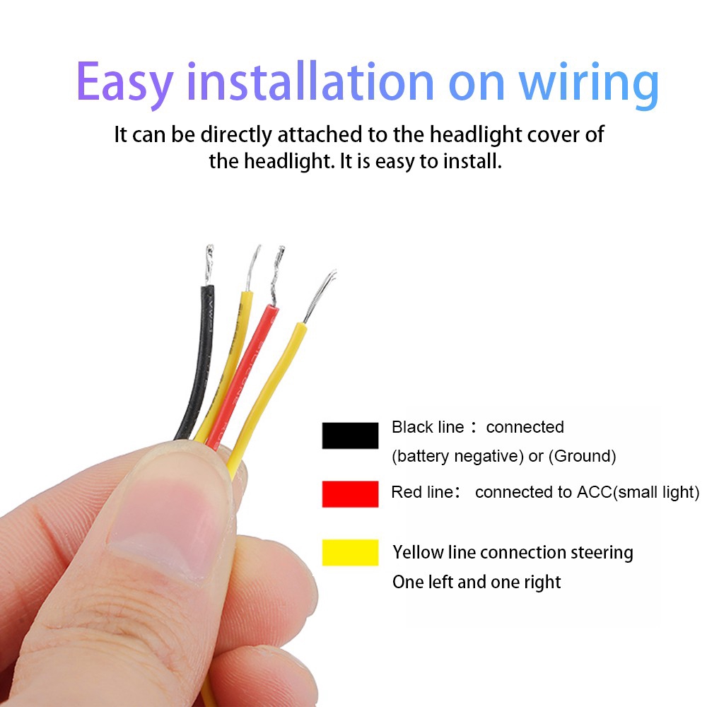 Dải đèn LED tính hiệu DRL RGB điều khiển từ xa trang trí xe hơi