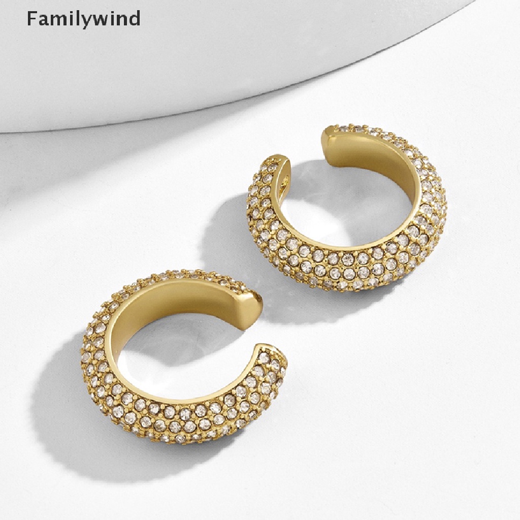 1 Khuyên Kẹp Vành Tai Chữ C Đính Đá Pha Lê Phong Cách Boho