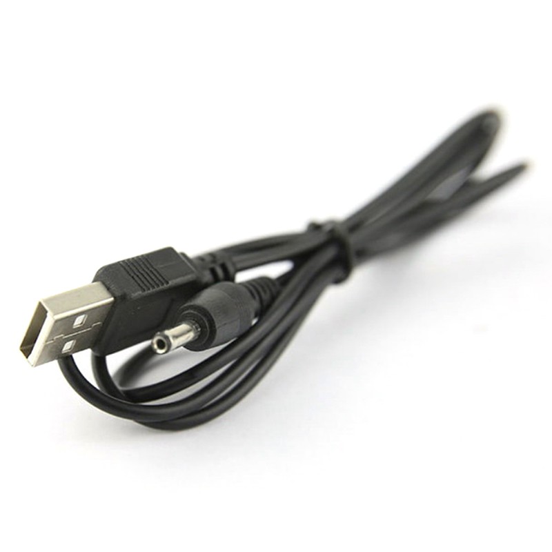 Dây Cáp Sạc Nối Đầu USB Sang Đầu Giắc Cắm Điện DC Hình Trụ 2.5/3.5/4.0/5.5mm 5V Màu Đen