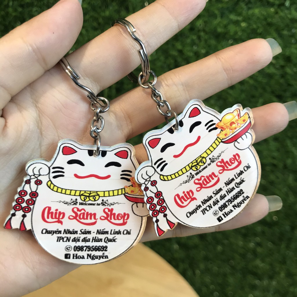 Móc khóa bảng hiệu mini in theo yêu cầu
