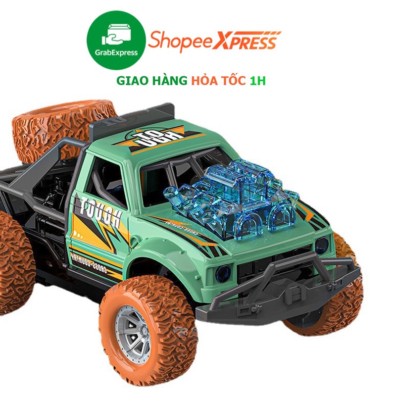 Đồ chơi cho bé mô hình xe ô tô địa hình có âm thanh ánh sáng chạy đà xoay 360 độ