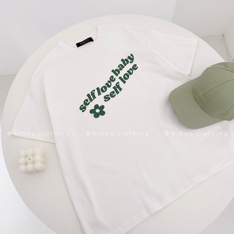 BIBOO - Áo thun tay ngắn in chữ SELF LOVE BABY chất liệu vải thun cotton