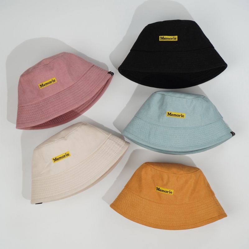 Mũ Bucket Trơn Nón Tai Bèo Vành Cụp Memorie 414 Nhiều Màu Sắc Ulzzang Form Unisex Nam Nữ - Hazo